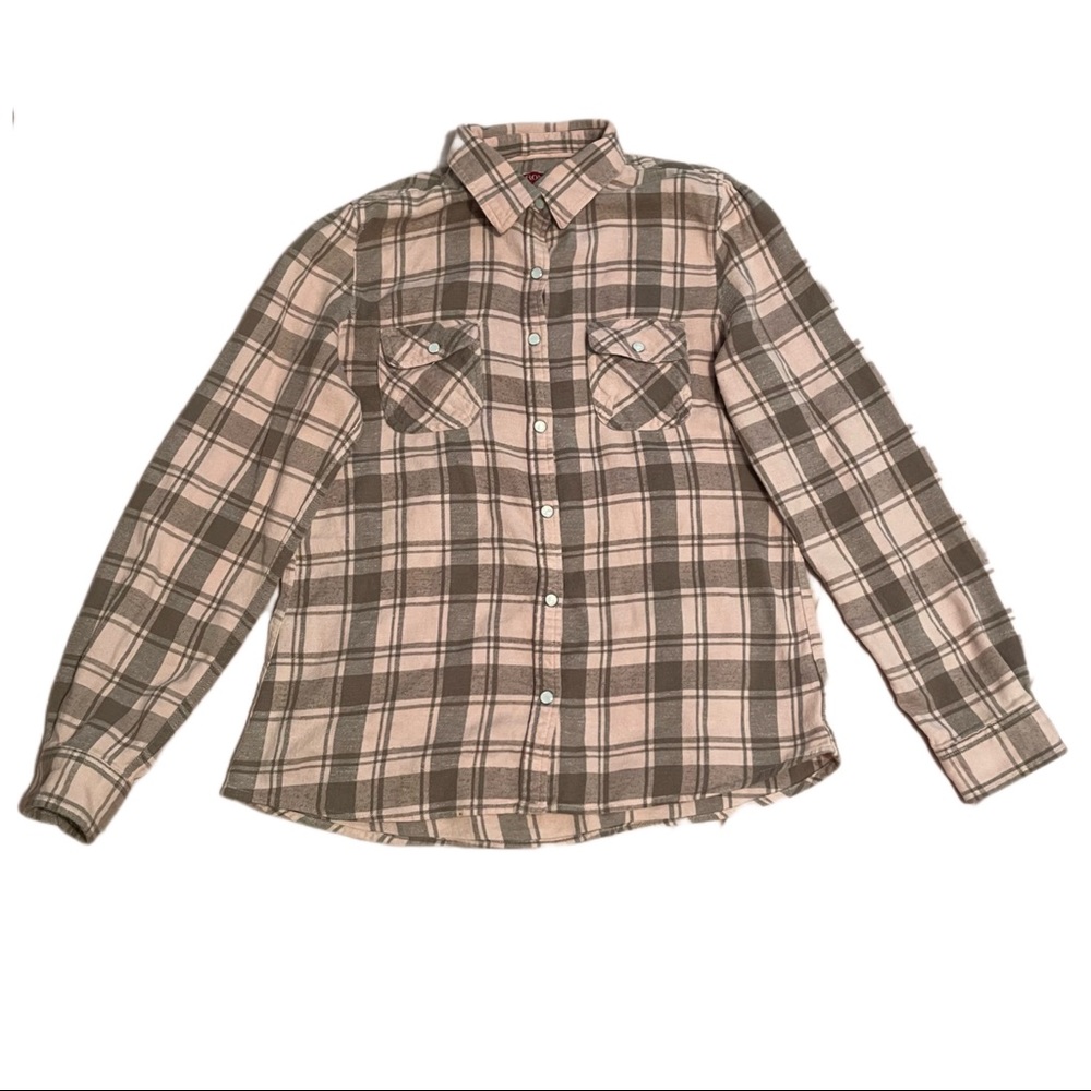 Button up light pink flannel